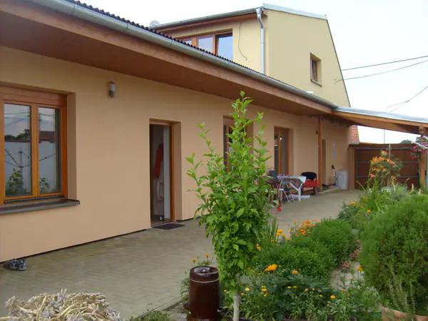Panoramatický pohled na areál Apartmánů Valet